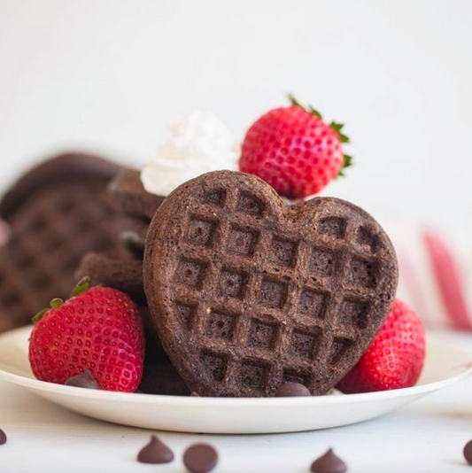 waffles de chocolate negro con colágeno
