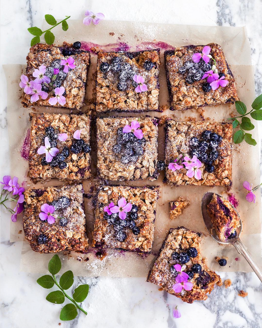 Barras de arándanos (vegano, sin gluten, endulzado naturalmente)