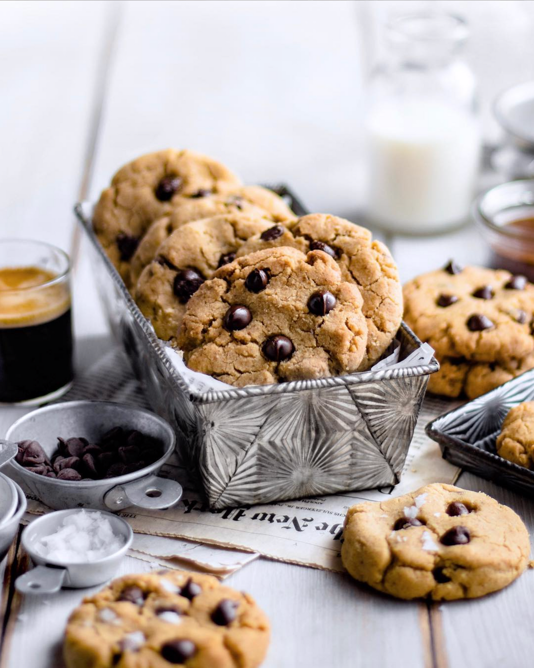 Galletas con chips de chocolate veganas y sin gluten