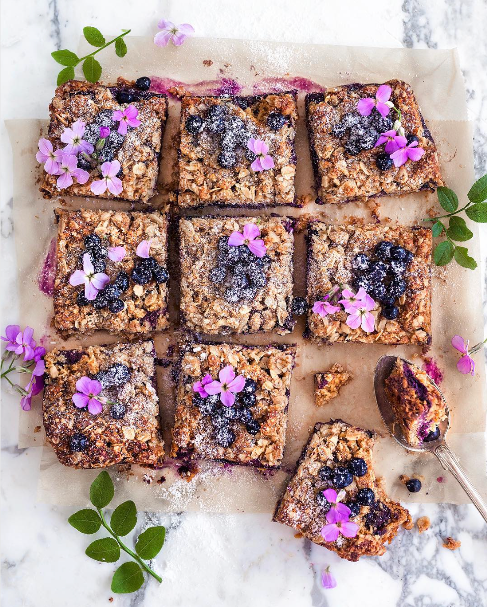 Barras de arándanos (vegano, sin gluten, endulzado naturalmente)