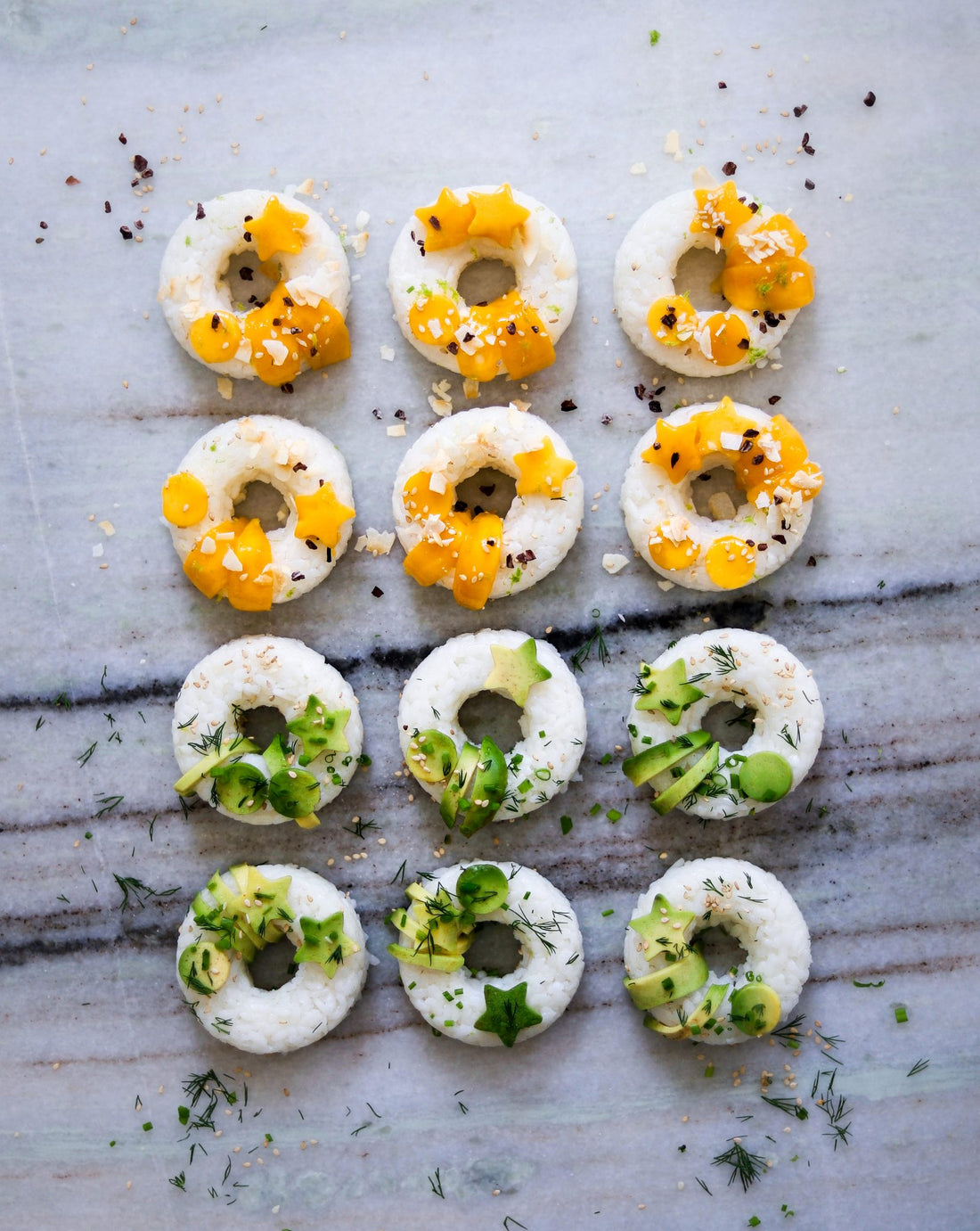Donuts de sushi - Aguacate Y Mango