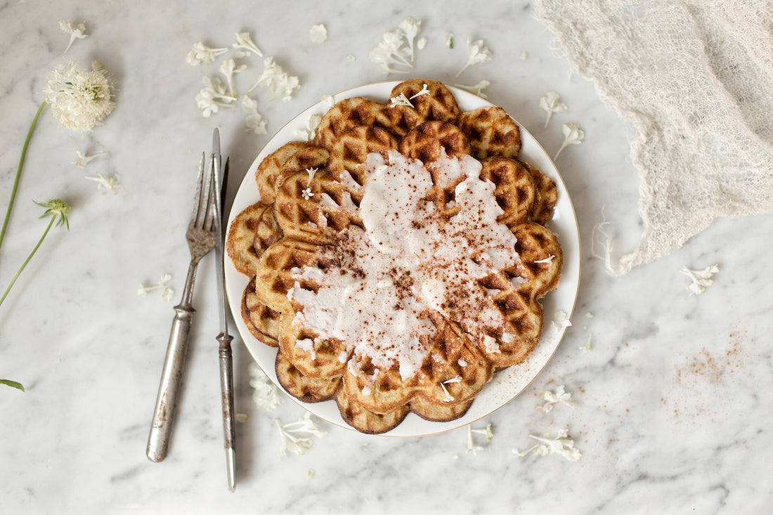 Cinnamon Bun Waffles